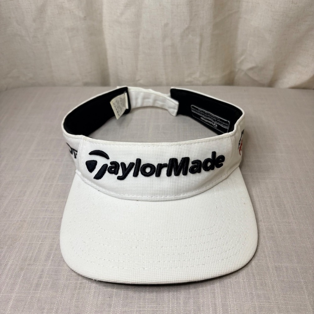 TaylorMade Mens White Tour Preferred SLDR Golf Visor Adjustable Hat N2384001